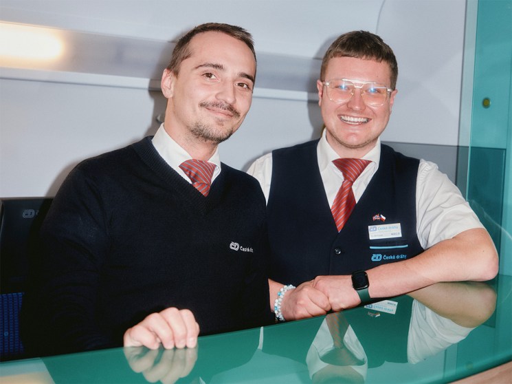 Smiling staff on the Ceske Drahy Comfortjet