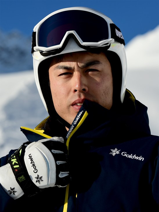Tomoya Ishii in ski gear, looking directly at camera