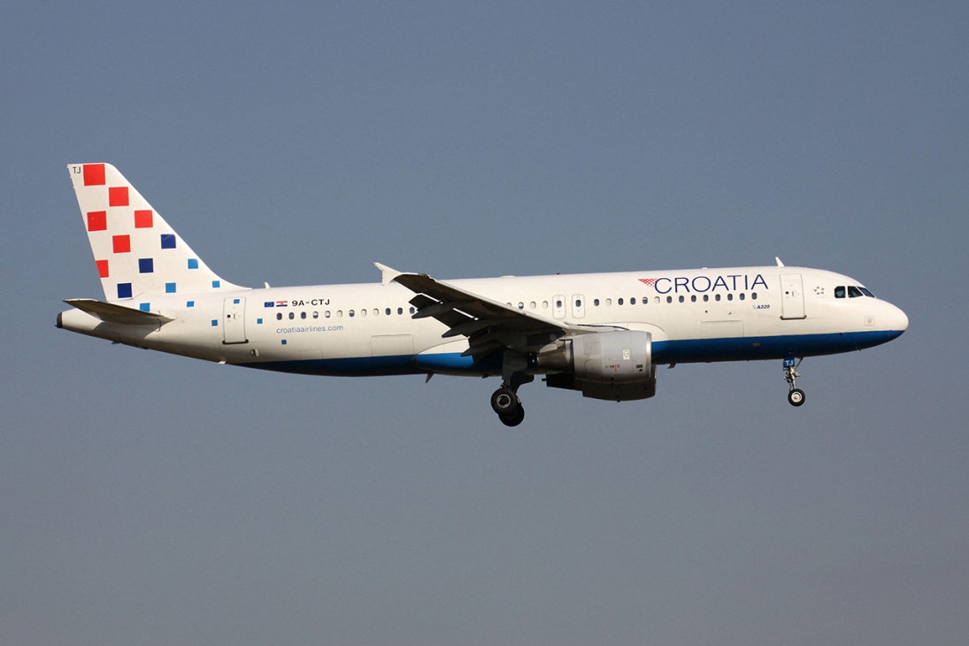 Croatia airlines plane in flight