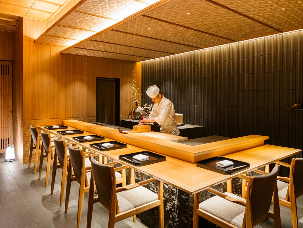 Chef Yuki Nakata in the hotel’s Japanese restaurant