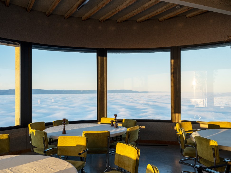 Panoramic views from the restaurant at Mont Salève