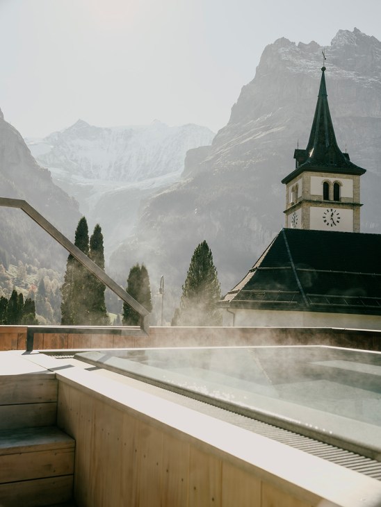 Onsen bath at Hotel Fiescherblick