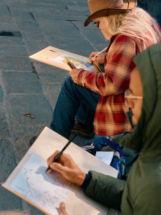 Sketching the Augustinian church of Santo Spirito