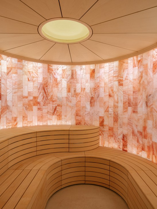 Inside the sauna at Hotel Belle Plage, Cannes