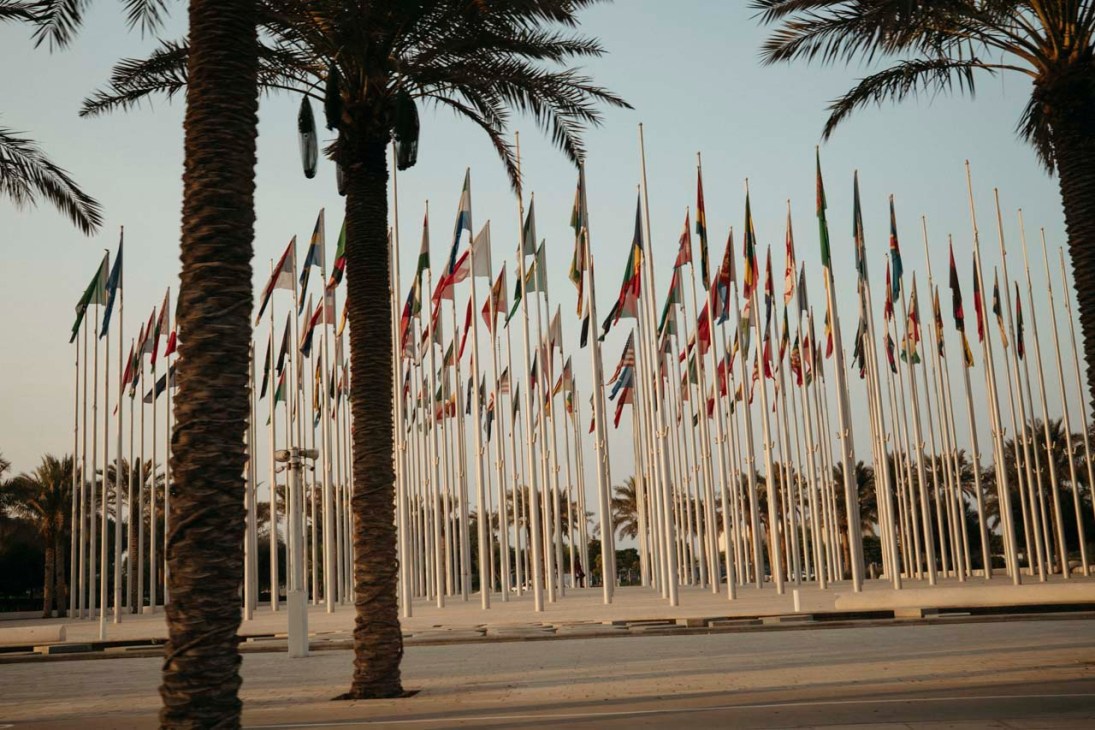 A group of flags