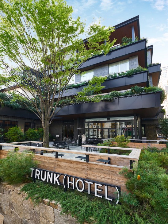 Exterior of Trunk hotel in Tokyo