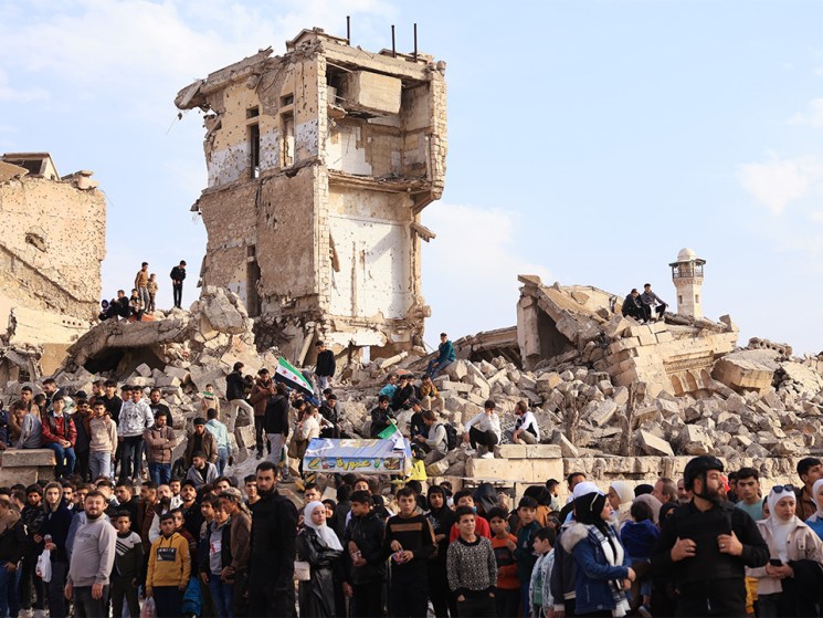 first anniversary of the fall of the 61-year Baath regime in Aleppo, Syria