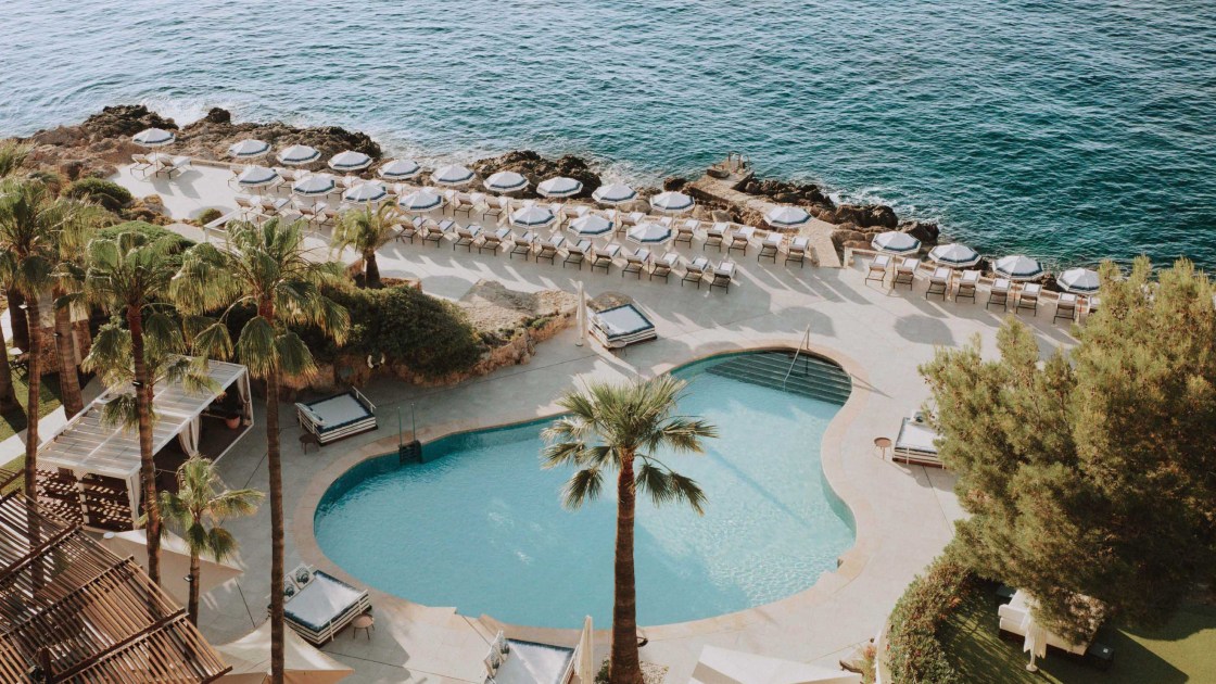 Aerial view of Gran Melia De Mar Pool Club in Palma, Mallorca