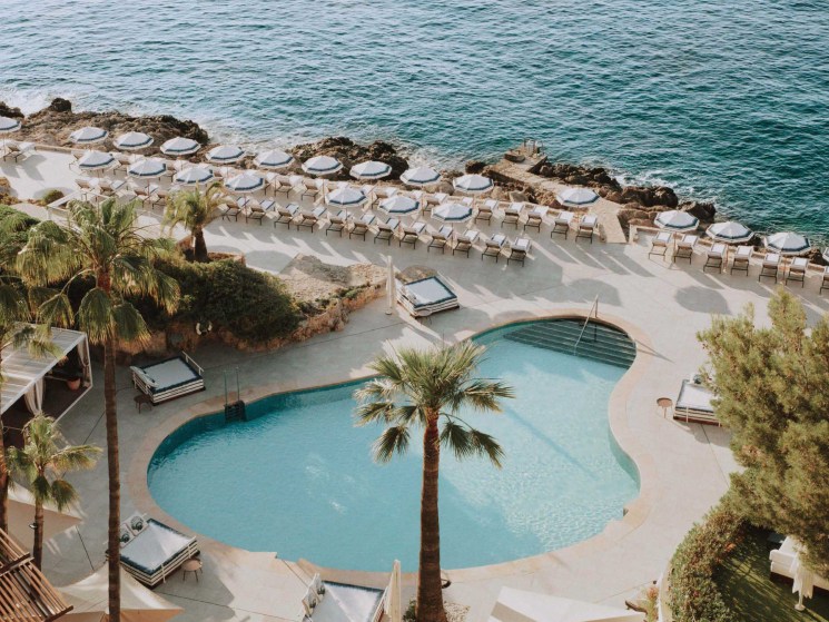Aerial view of Gran Melia De Mar Pool Club in Palma, Mallorca