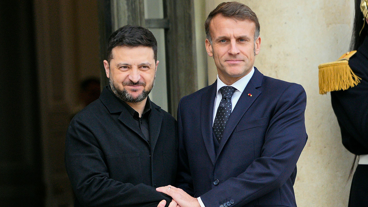 Macron hosts Zelensky in Paris as Nato signals a more ‘aggressive’ stance