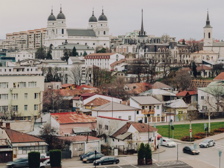 Area around Iasi’s Metropolitan Cathedral in Romania