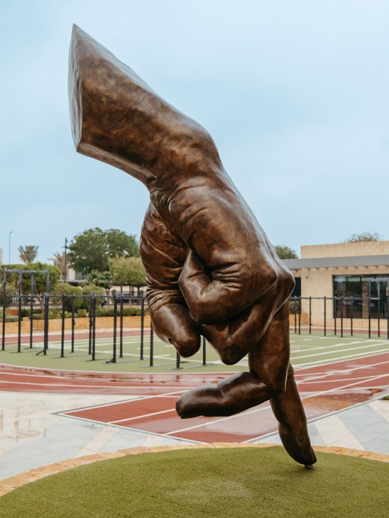 Sculpture at members-only health club Core