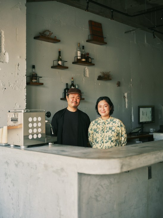 Taku and Noriko Fujii at Nel café in Hakodate