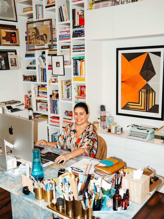 Neama Al Sudairi in her home office/creative space