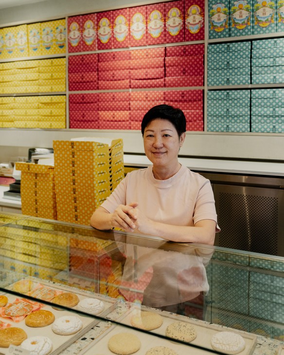 Tong Heng’s Ana Fong inside her store standing at counter
