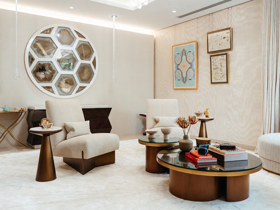 Contemporary pieces inside a DQ residence