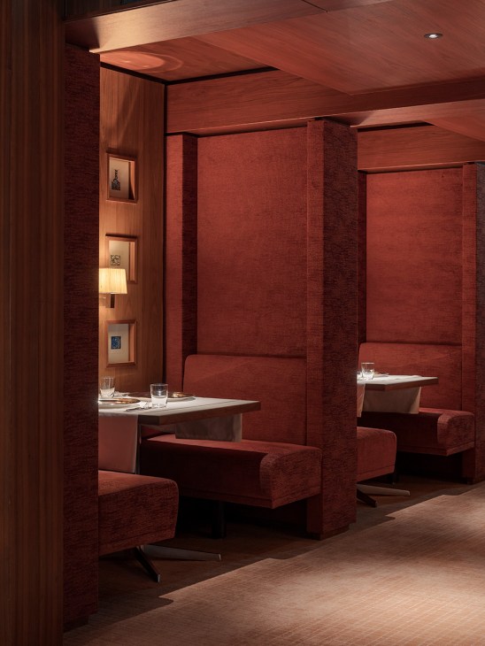 Booths at Girandole by Alain Ducasse