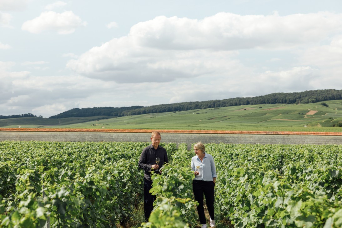 Max Richter & Julie Cavil in vineyard