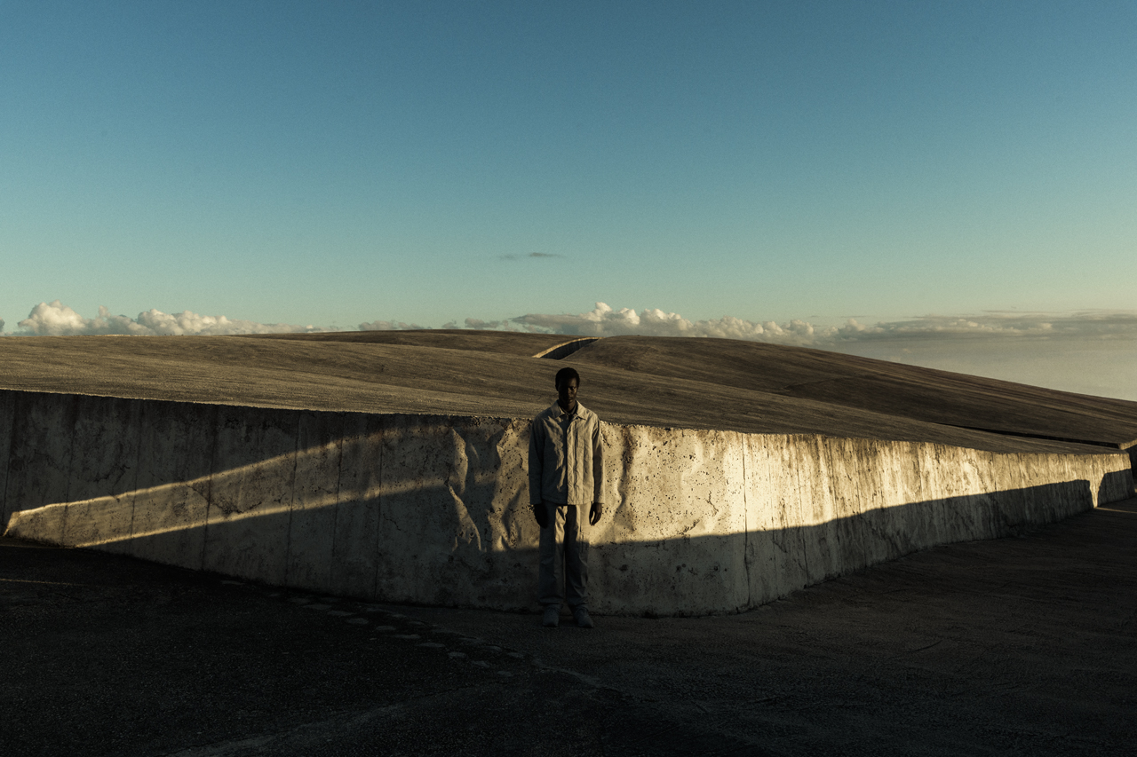 Stone Island Cotton linen quilted coach jacket