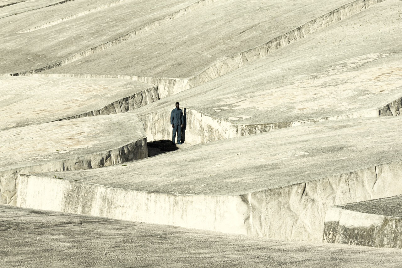 Stone Island Cotton linen quilted coach jacket