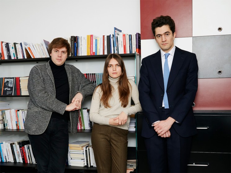 (L-R) Manuel Gressani, Ramona Bloj and Mathéo Malik