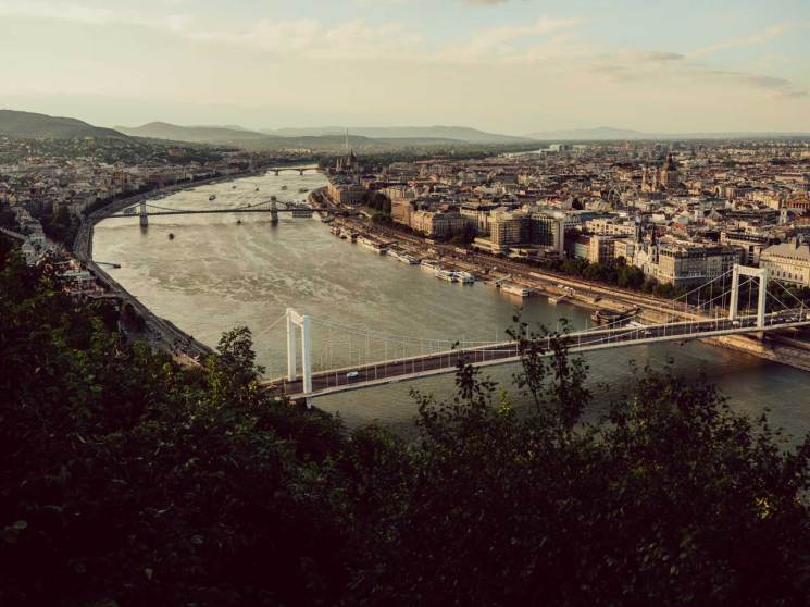 General view of river in Hungary