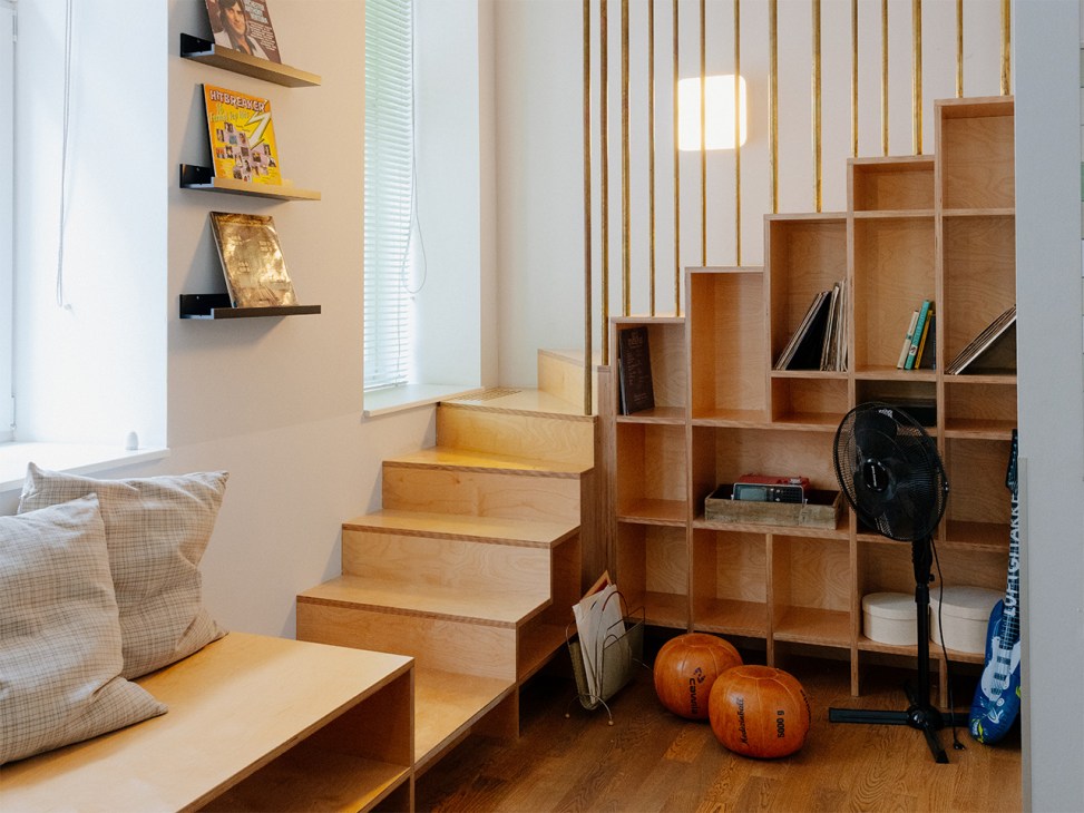 One of the Grätzlhotel rooms in a former record shop