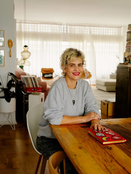 Ana Strumpf in her apartment on the sixth floor of the Locarno building