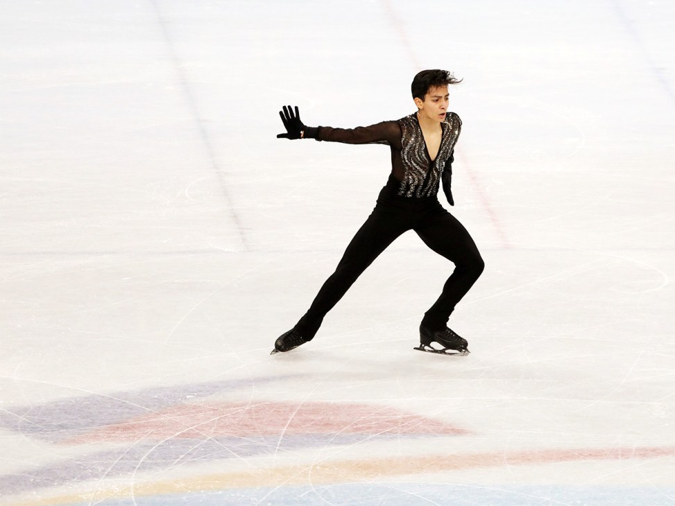 Donovan Carrillo of Mexico skates in the Figure Skating Men Single Skating Free Program at the Beijing 2022 Winter Olympics