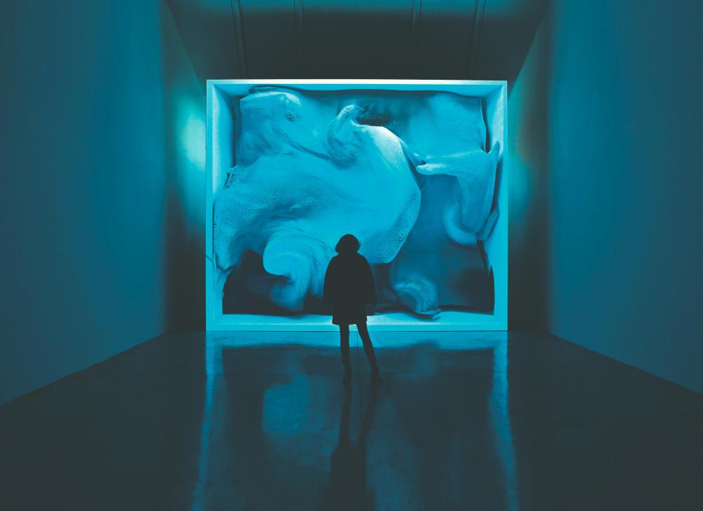 Personal viewing an installation in Turkey