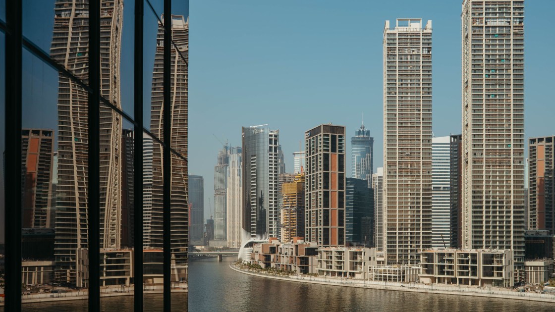The Dubai skyline, UAE