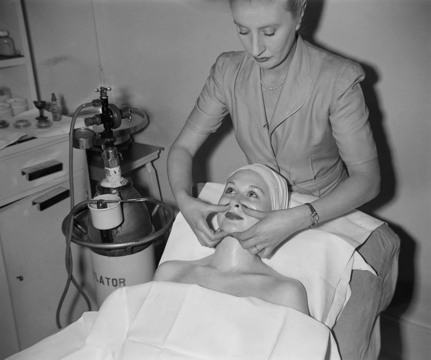 Archive photo of woman receiving a face massage