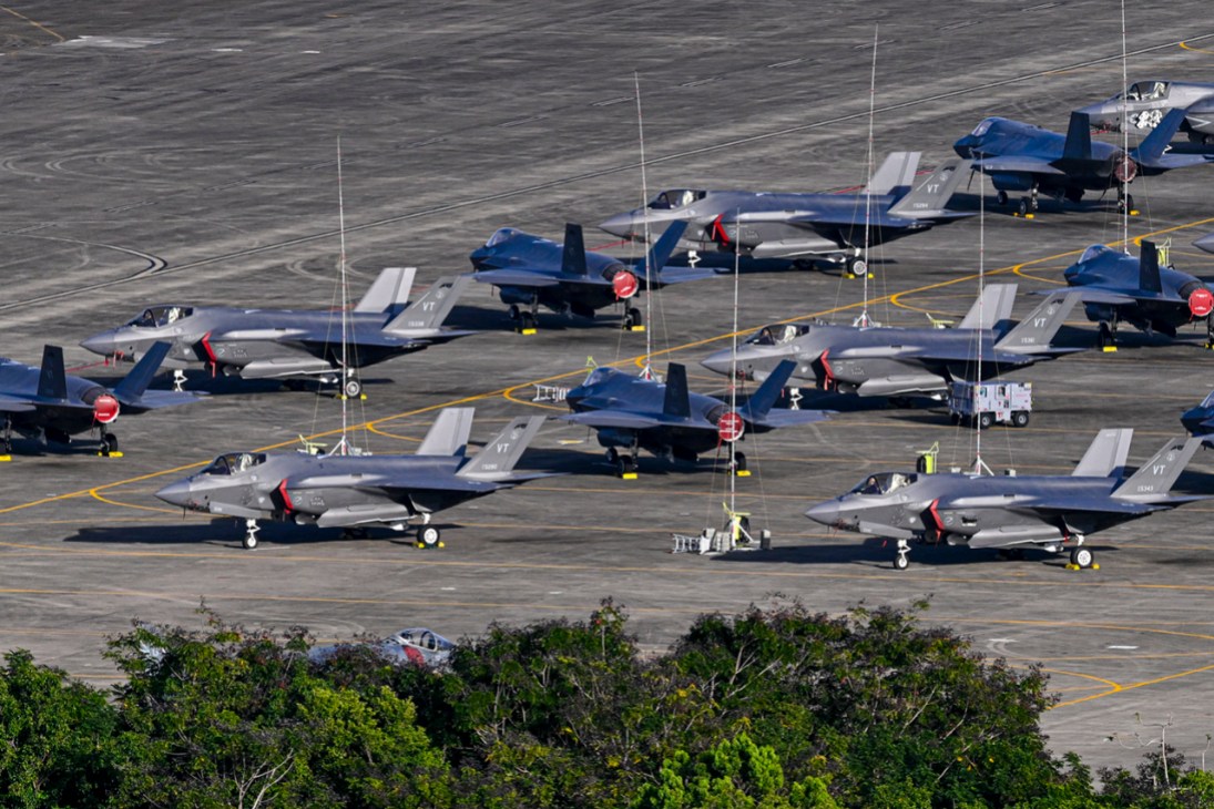 US military fighter jets sit on the tarmac at José Aponte de la Torre Airport, formerly Roosevelt Roads Naval Station, in Ceiba, Puerto Rico, on January 2, 2026. The United States has deployed a major military force in the Caribbean and has recently intercepted oil tankers as part of a naval blockade against Venezuelan vessels it considers to be under sanctions. Since September, US forces have launched dozens of air strikes on boats that Washington alleges, without showing evidence, were transporting drugs. More than 100 people have been killed. (Photo by Miguel J. Rodriguez Carrillo / AFP via Getty Images)