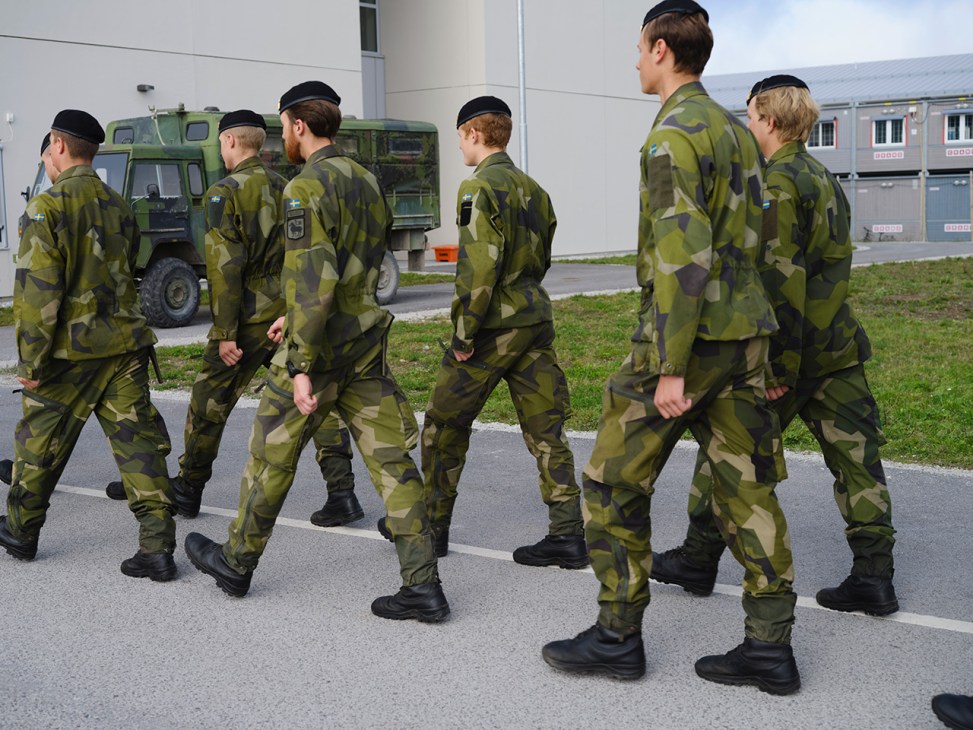 Soldiers outside the Gotlands Garrison