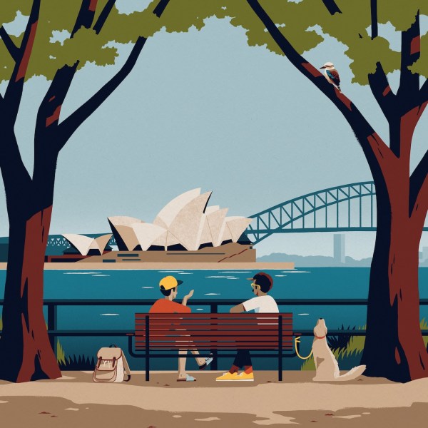 Illustration of Sydney Harbour