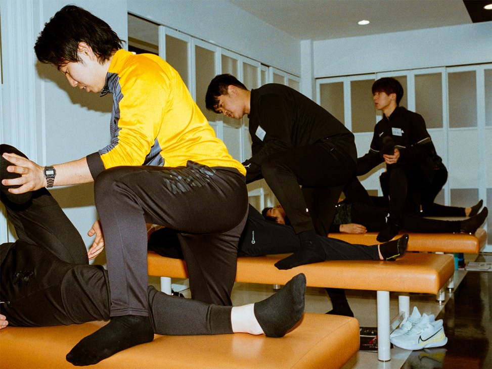 Workers at a Dr Stretch clinic