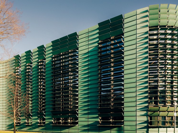 Exterior view of the five Nordic embassies in Berlin