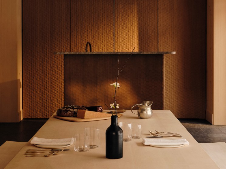 Interior view of the dining space at Almhof Schneider