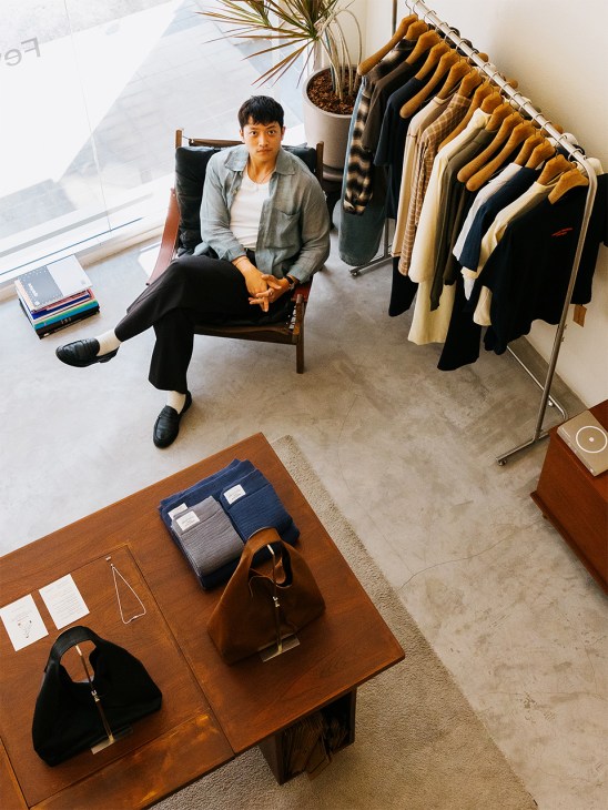 Birds eye view of Sutasit Srivisarvacha in his store