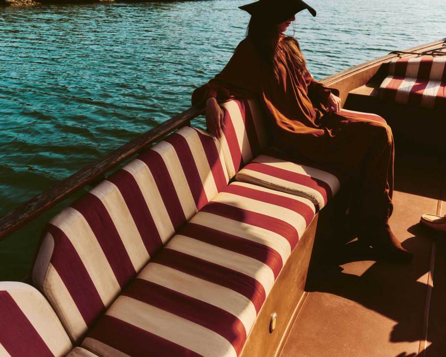 Woman on a sun lounger