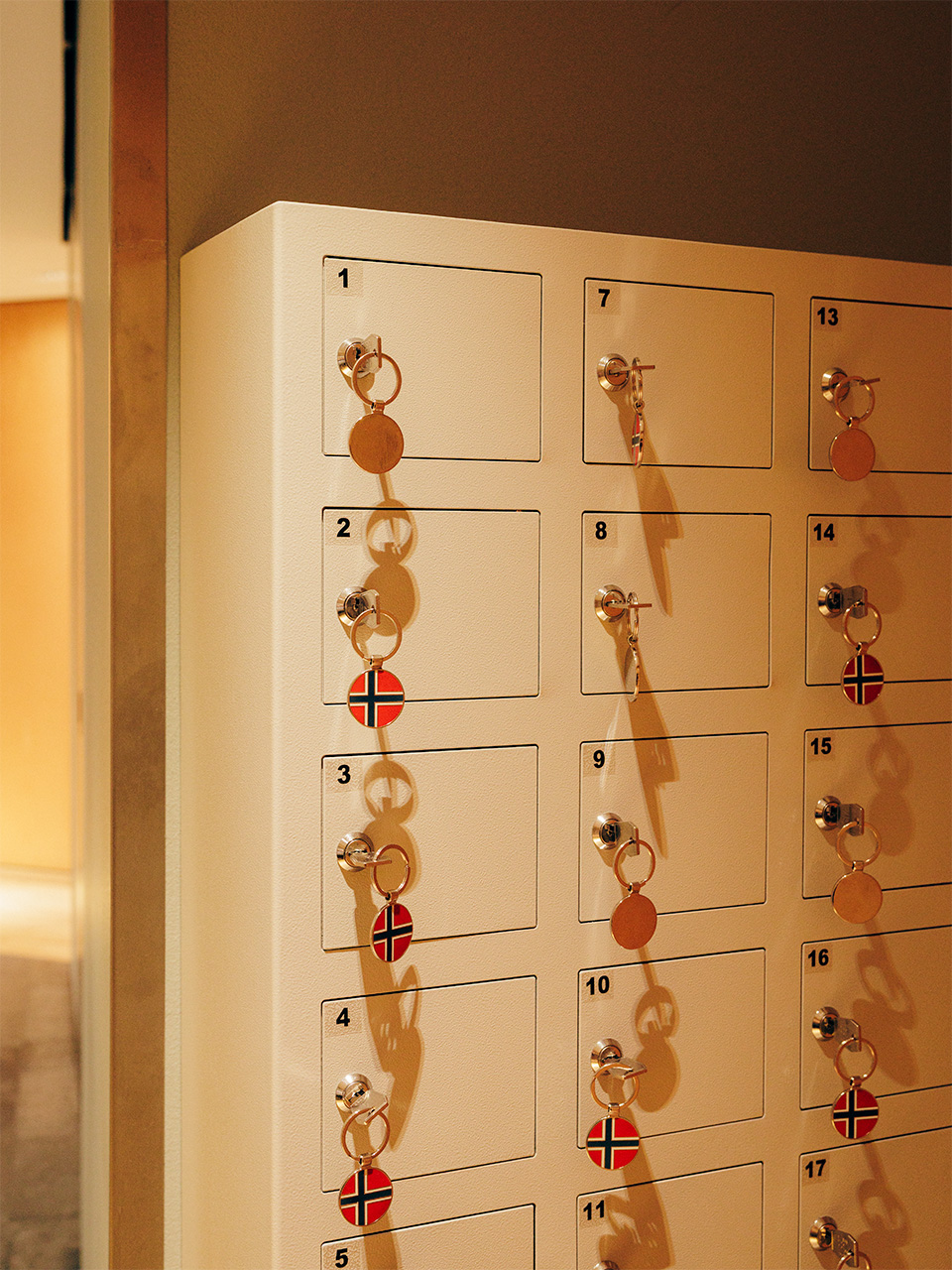 Lockers in the Norwegian embassy, Berlin