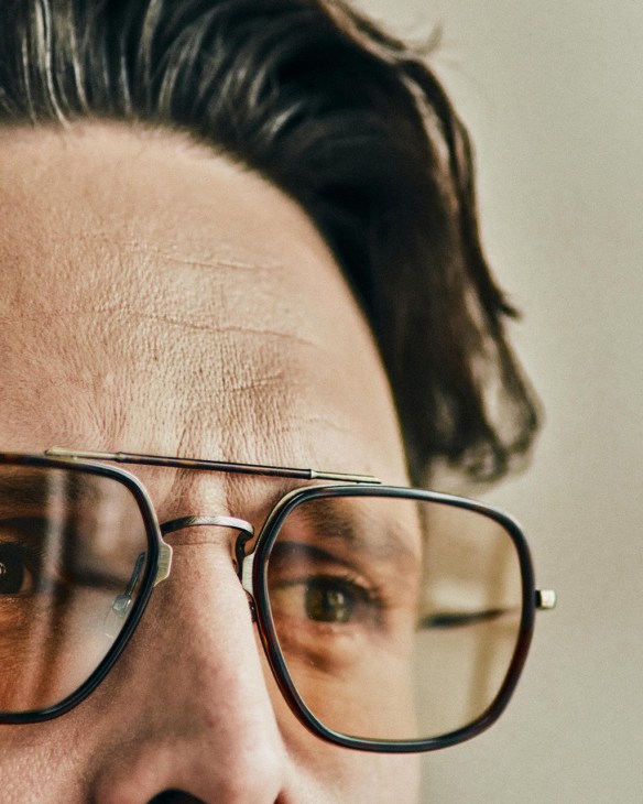 Model wearing sunglasses from Porter-Yoshida & Co