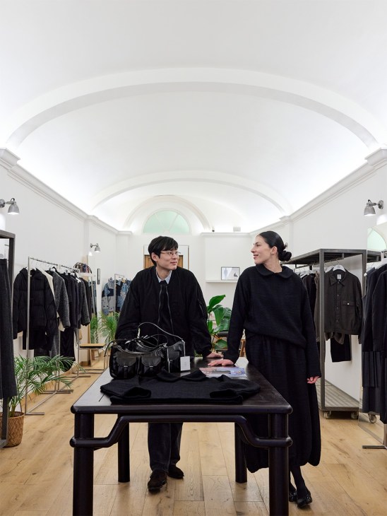 Miraee co-founders Yeonseung Choi and Sara Tonacci inside their store
