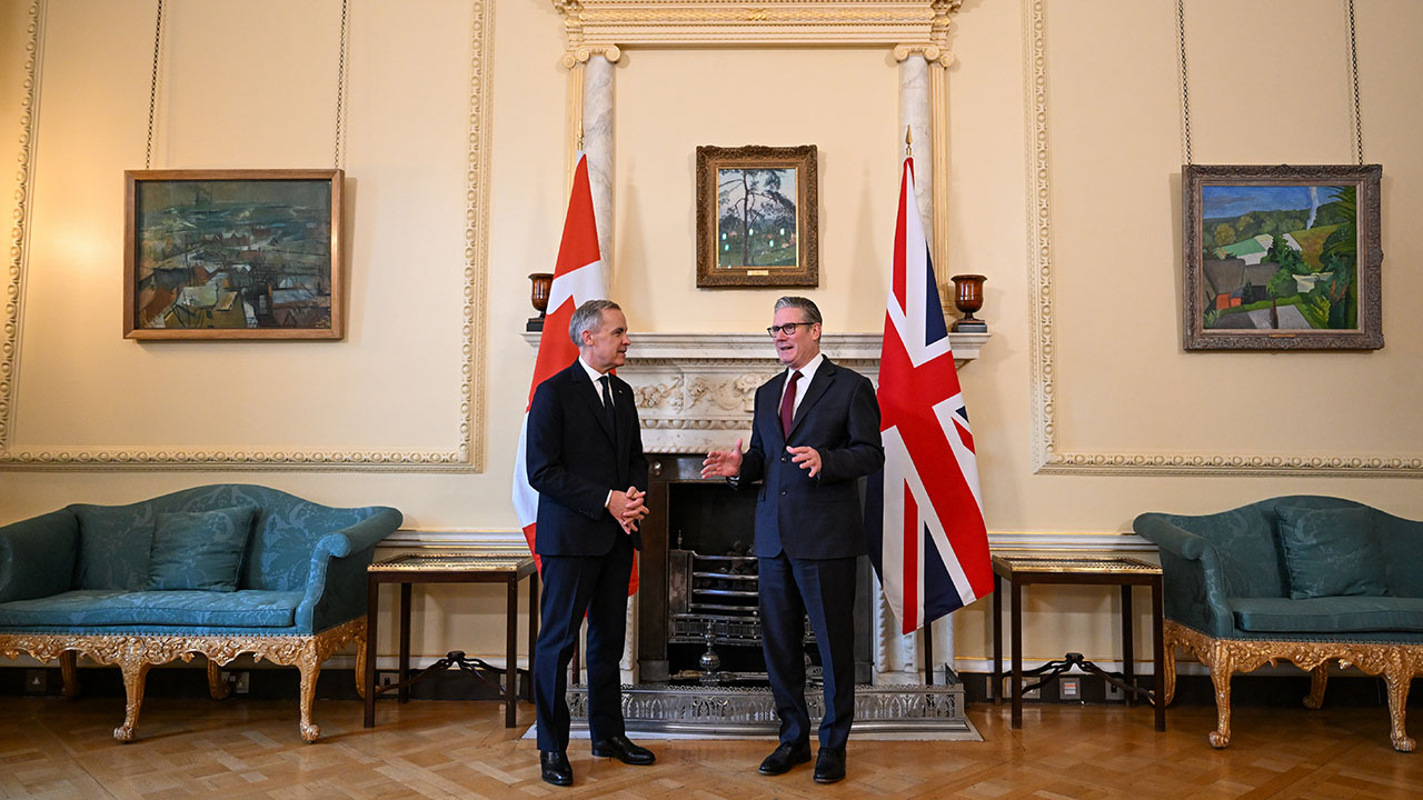 Mark Carney in London to strategise Western response to Iran and Trump’s demands for help