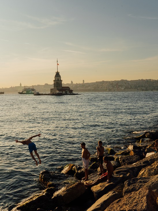 Group of people swimming in tUrkey