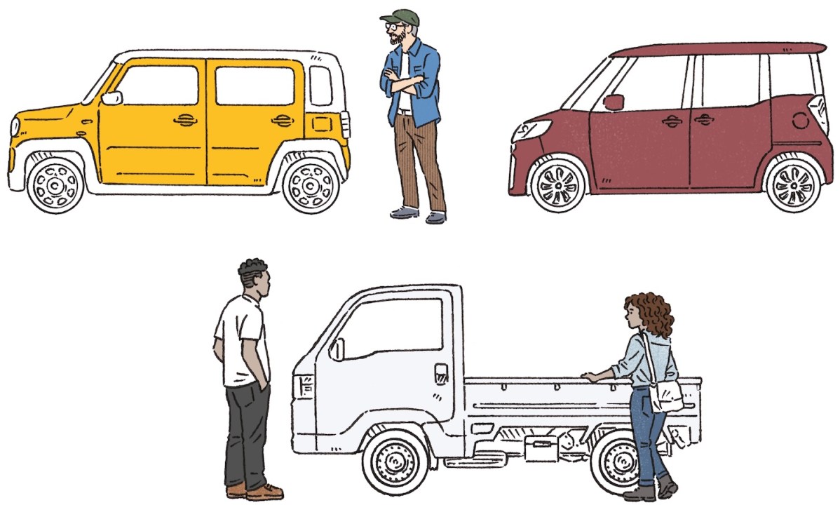 Illustration of Kei cars