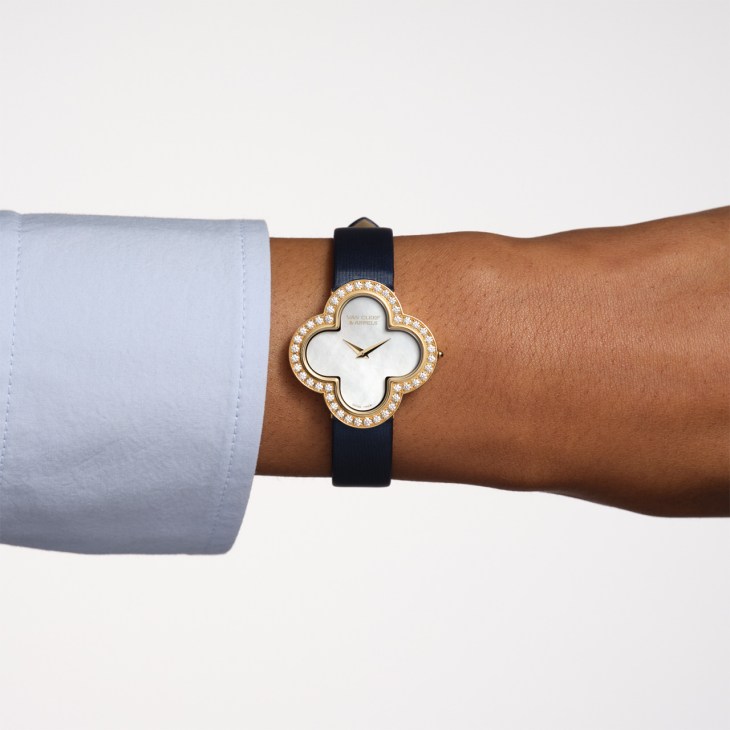 Alhambra, Diamond, Mother-of-Pearl Watch by Van Cleef & Arpels