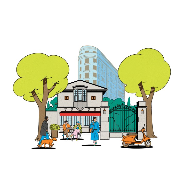 Illustration of the French Concession in in Jing’an