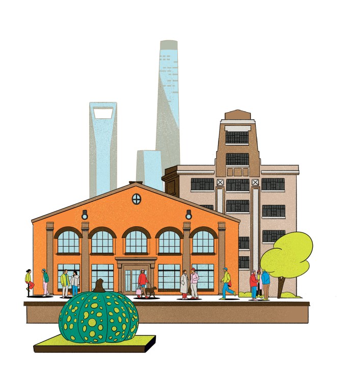 Illustration of Suzhou Creek in Jing’an