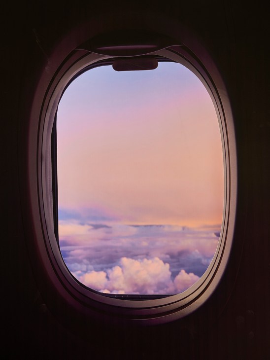 View of the sun rising from a Turkish Airlines flight